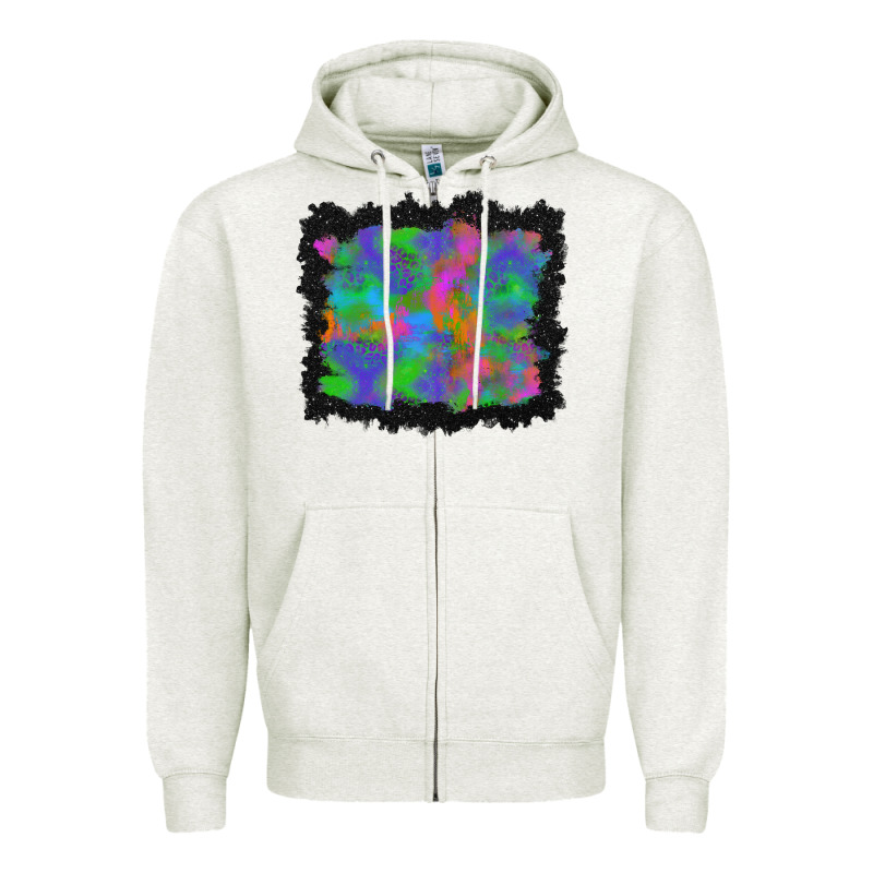 Halloween Neon Leopard Background Zipper Hoodie by BundleAndBundleShop | Teevron