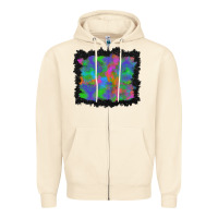 Sandshell halloween neon leopard background Zipper Hoodie - BundleAndBundleShop