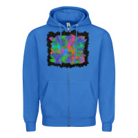 True Royal halloween neon leopard background Zipper Hoodie - BundleAndBundleShop