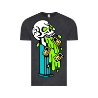 Vintage Black skull pez Vintage Tee - linhVisuals