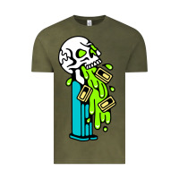 Vintage Olive skull pez Vintage Tee - linhVisuals