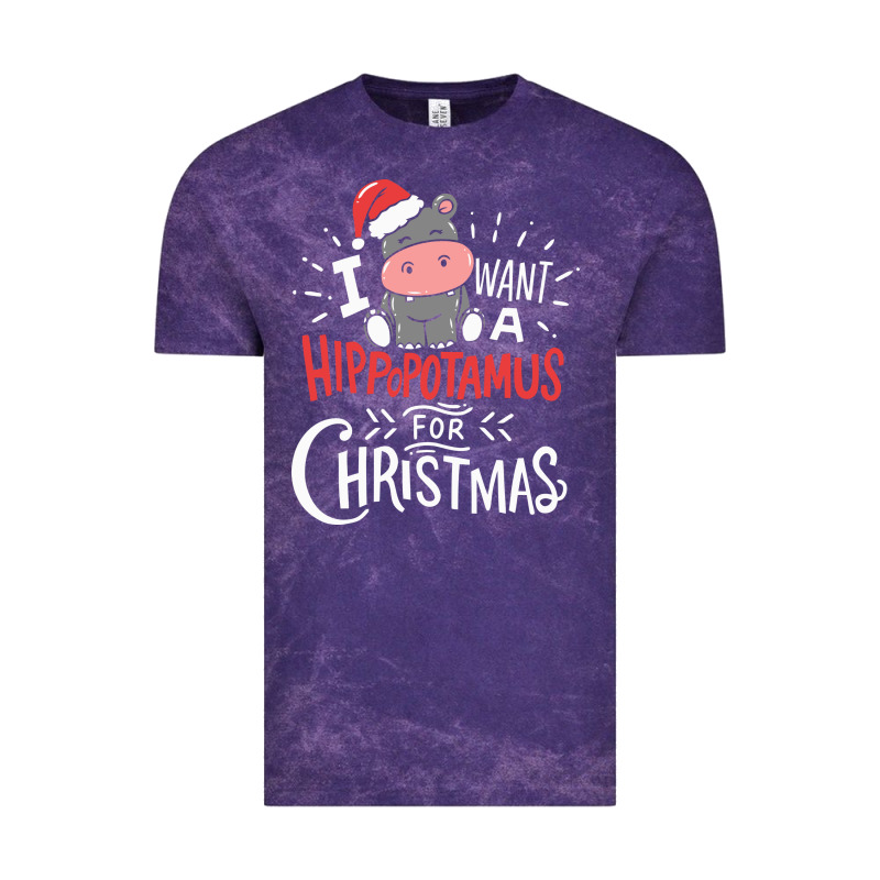 I Want Hippopotamus For Christmas Hippo Xmas Gift Vintage Tee by linhVisuals | Teevron