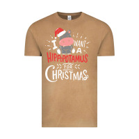 Vintage Camel i want hippopotamus for christmas hippo xmas gift Vintage Tee - linhVisuals