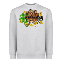Heather Grey St. Patrick's Day shamrocks Heavyweight Sweatshirt - OliviaCreatesArt