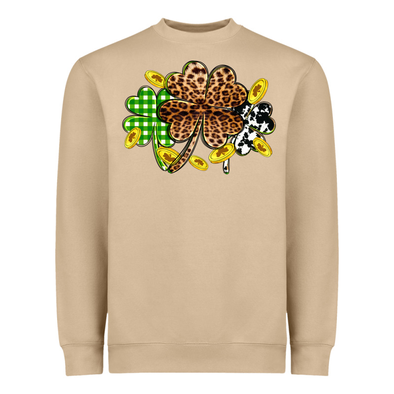 St. Patrick's Day Shamrocks Heavyweight Sweatshirt by OliviaCreatesArt | Teevron