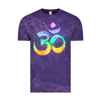 Cloud Purple womens om symbol   psy trance goa yoga meditation buddhism buddhist v Vintage Tee - linhVisuals