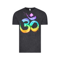 Vintage Black womens om symbol   psy trance goa yoga meditation buddhism buddhist v Vintage Tee - linhVisuals