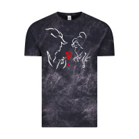 Cloud Black beauty the beast love Vintage Tee - linhVisuals