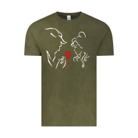 Vintage Olive beauty the beast love Vintage Tee - linhVisuals