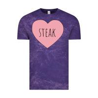 Cloud Purple i heart steak Vintage Tee - linhVisuals