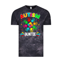 Cloud Black autistic auntie puzzle support family autism awareness sweatshirt Vintage Tee - linhVisuals