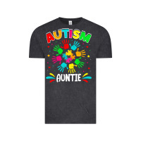Vintage Black autistic auntie puzzle support family autism awareness sweatshirt Vintage Tee - linhVisuals