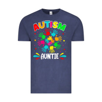 Vintage Denim autistic auntie puzzle support family autism awareness sweatshirt Vintage Tee - linhVisuals