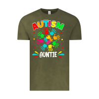 Vintage Olive autistic auntie puzzle support family autism awareness sweatshirt Vintage Tee - linhVisuals