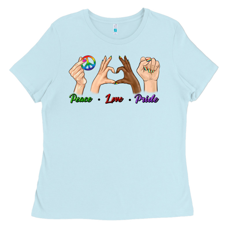 Peace Love Pride Ladies Tee by BundleAndBundleShop | Teevron