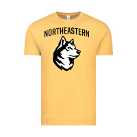 Vintage Mustard northeastern huskies Vintage Tee - linhVisuals
