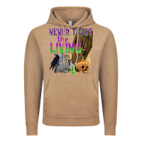 Vintage Coffee Never Trust The Living Vintage Hoodie - texasbilliewilder