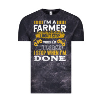Cloud Black farmer Vintage Tee - linhVisuals