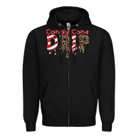 Candy Cane Drip Zipper Hoodie | Teevron