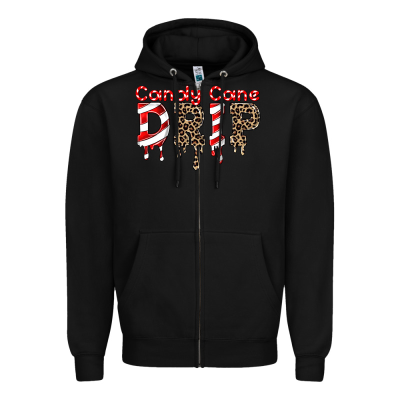 Candy Cane Drip Zipper Hoodie by FaDigitalArtStudio | Teevron
