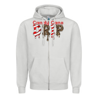 Dove Grey candy cane drip Zipper Hoodie - FaDigitalArtStudio