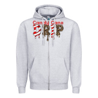 Heather Grey candy cane drip Zipper Hoodie - FaDigitalArtStudio