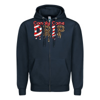 Navy candy cane drip Zipper Hoodie - FaDigitalArtStudio