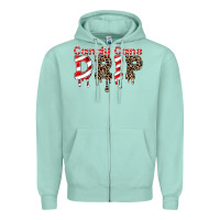 Seafoam candy cane drip Zipper Hoodie - FaDigitalArtStudio