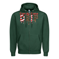 Sports Green candy cane drip Zipper Hoodie - FaDigitalArtStudio