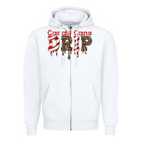 White candy cane drip Zipper Hoodie - FaDigitalArtStudio