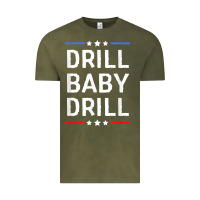 Vintage Olive drill baby drill t shirt support usa energy independence t shirt Vintage Tee - linhVisuals