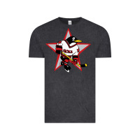 Vintage Black Red Penguin 1990's Russian Vintage Tee - linhVisuals