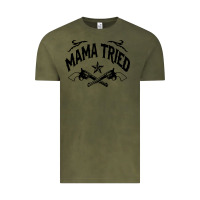 Vintage Olive mama tried guns Vintage Tee - linhVisuals