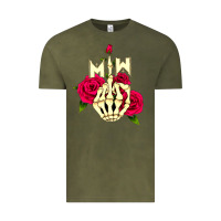 Vintage Olive motionless in white Vintage Tee - linhVisuals