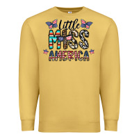Antique Gold little miss america Premium Sweatshirt - CowhideDigitalArt