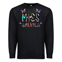 Black little miss america Premium Sweatshirt - CowhideDigitalArt