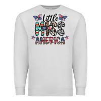Dove Grey little miss america Premium Sweatshirt - CowhideDigitalArt