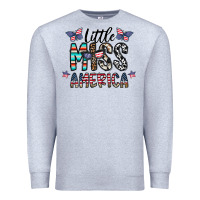 Heather Grey little miss america Premium Sweatshirt - CowhideDigitalArt