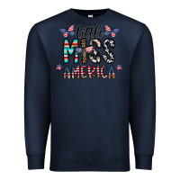 Navy little miss america Premium Sweatshirt - CowhideDigitalArt