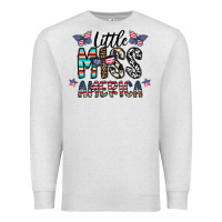 Oatmeal Heather little miss america Premium Sweatshirt - CowhideDigitalArt