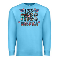 Ocean Blue little miss america Premium Sweatshirt - CowhideDigitalArt