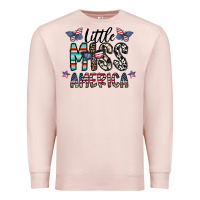 Pale Pink little miss america Premium Sweatshirt - CowhideDigitalArt