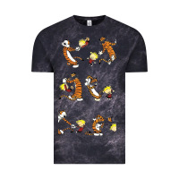 Cloud Black calvin Vintage Tee - linhVisuals