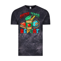 Cloud Black coffee teach repeat Vintage Tee - NancyCooperArtShop