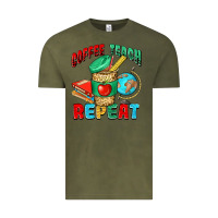 Vintage Olive coffee teach repeat Vintage Tee - NancyCooperArtShop