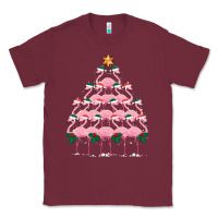 Burgundy Christmas Tree Flamingo Classic Tee - Bettercallsaul