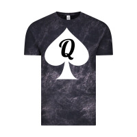 Cloud Black queen of spades clothes for women   qos tee t shirt Vintage Tee - linhVisuals