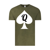 Vintage Olive queen of spades clothes for women   qos tee t shirt Vintage Tee - linhVisuals