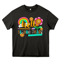 Asphalt hello second grade Heavy Core Tee - NancyCooperArtShop
