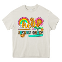 Cream hello second grade Heavy Core Tee - NancyCooperArtShop